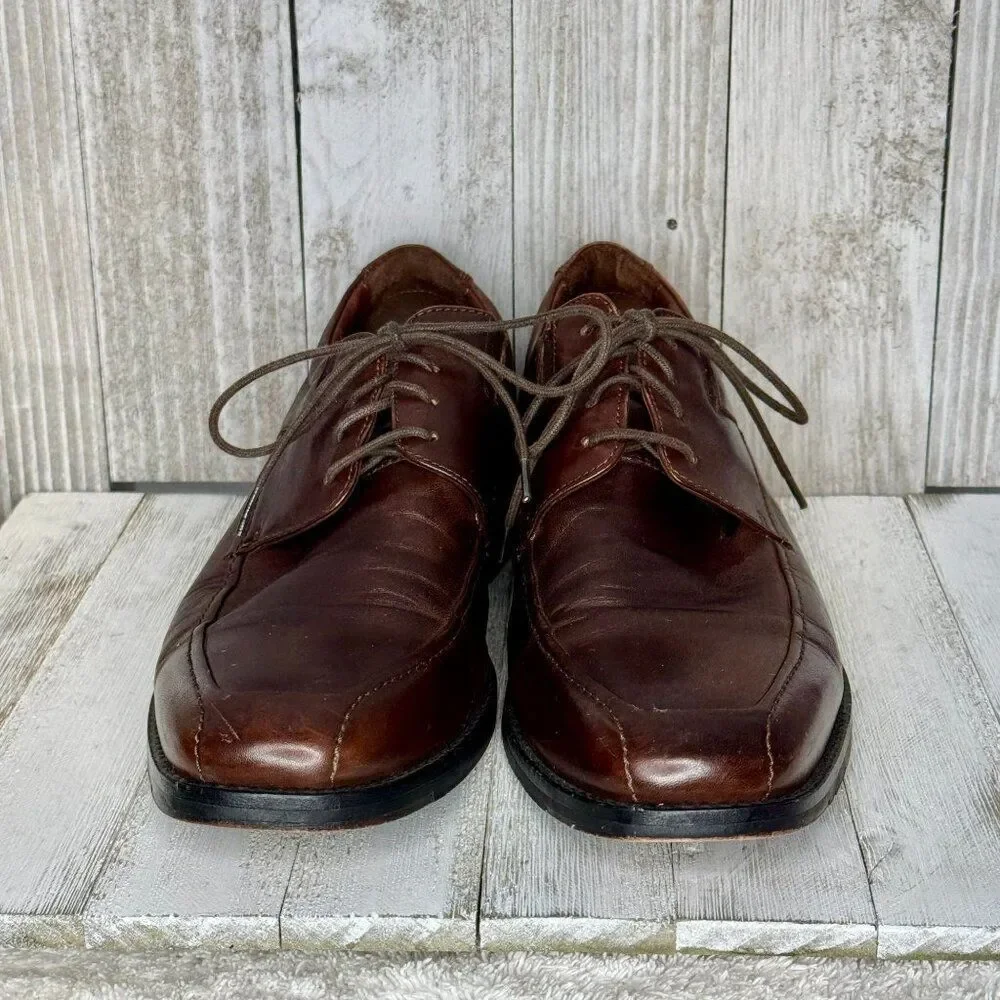 Johnston & Murphy Brown Leather Oxford Shoes Size 10 M